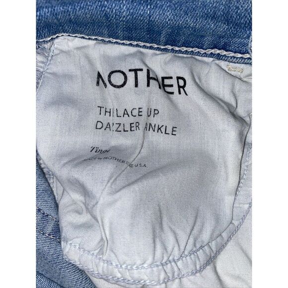 MOTHER The Lace‎ Up Dazzler Light Blue Jeans in Tinge Size 25 - Picture 5 of 9